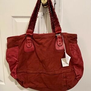 Free People Rich Red Tote Bag
